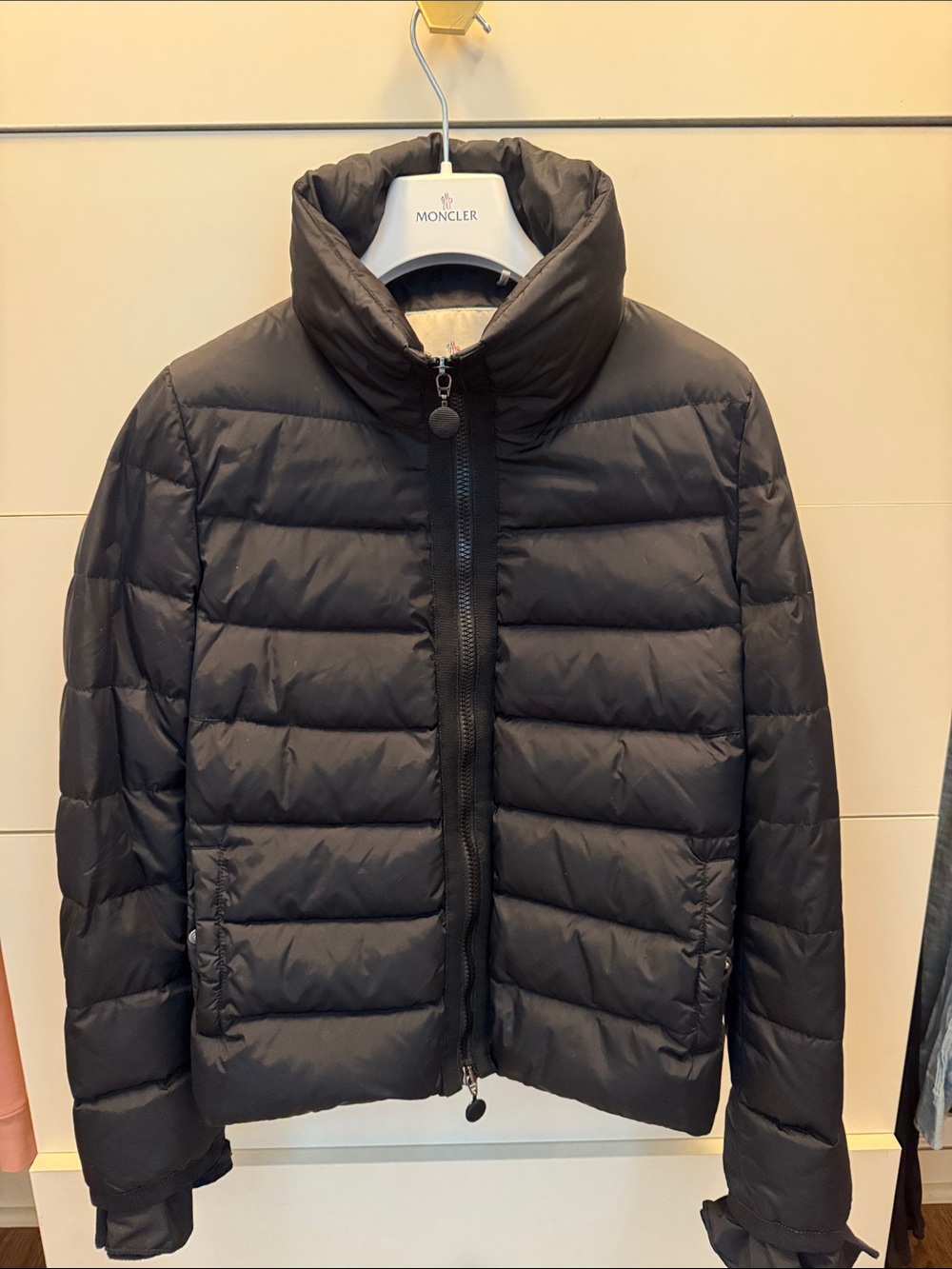 Moncler Women’s Black Quilted High-Collar Puffer Jacket